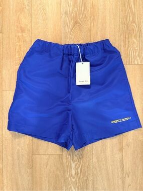 Sporty & Rich Royal Blue Health & Wellness Club Shorts NWT XS